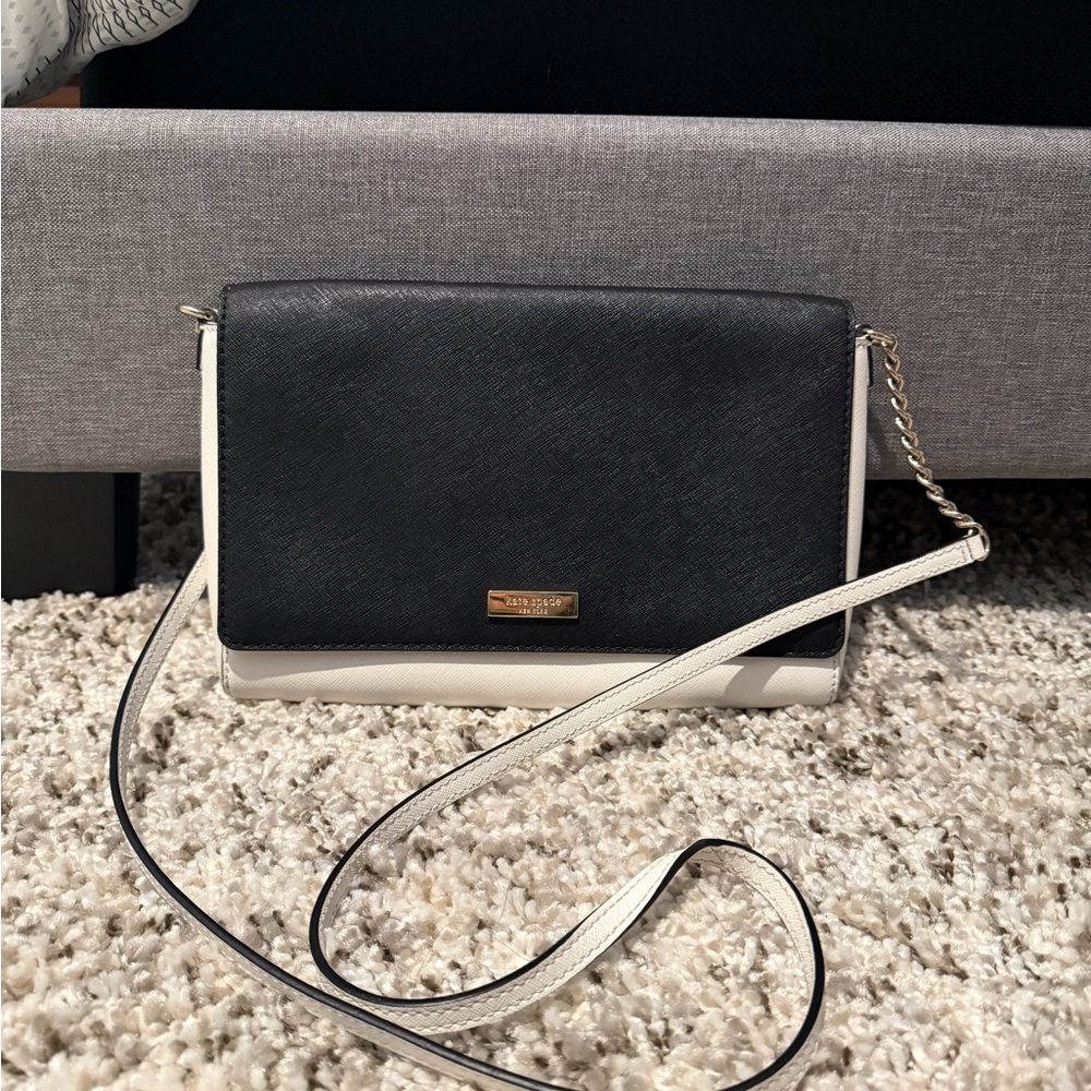 Kate Spade Black and White Crossbody Bag